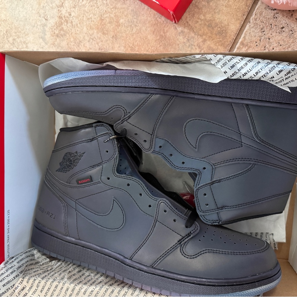 Nike Black High-Top Sneakers with Leather Upper
